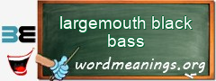 WordMeaning blackboard for largemouth black bass